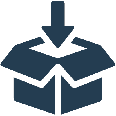 Ikon af pakning af kasse